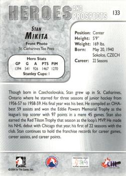 2004-05 In The Game Heroes and Prospects #133 Stan Mikita Back