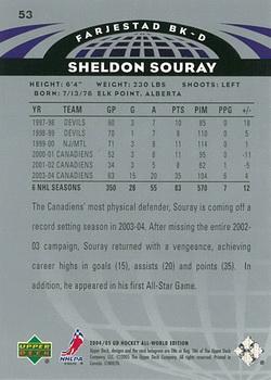 2004-05 Upper Deck All-World Edition #53 Sheldon Souray Back
