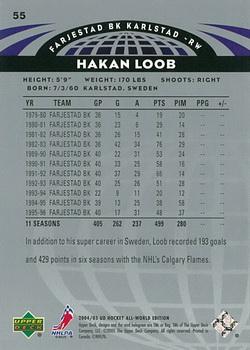 2004-05 Upper Deck All-World Edition #55 Hakan Loob Back