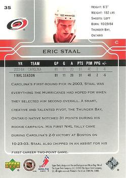 2004-05 Upper Deck #35 Eric Staal Back