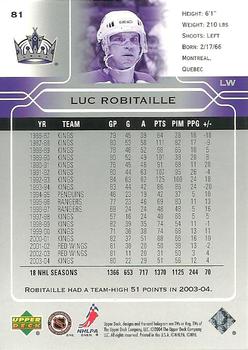 2004-05 Upper Deck #81 Luc Robitaille Back