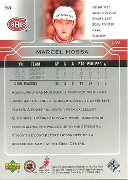 2004-05 Upper Deck #93 Marcel Hossa Back