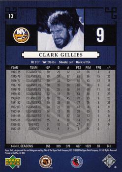 2004-05 Upper Deck Legends Classics #13 Clark Gillies Back