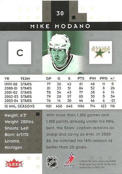 2005-06 Fleer Hot Prospects #30 Mike Modano Back