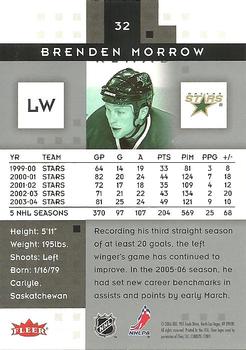 2005-06 Fleer Hot Prospects #32 Brenden Morrow Back
