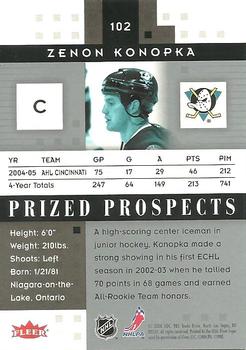 2005-06 Fleer Hot Prospects #102 Zenon Konopka Back