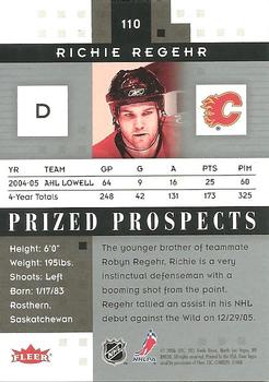 2005-06 Fleer Hot Prospects #110 Richie Regehr Back