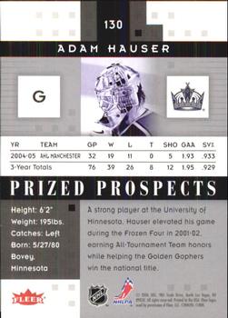 2005-06 Fleer Hot Prospects #130 Adam Hauser Back
