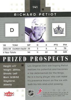 2005-06 Fleer Hot Prospects #141 Richard Petiot Back