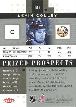 2005-06 Fleer Hot Prospects #151 Kevin Colley Back