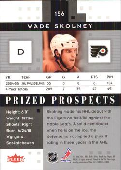 2005-06 Fleer Hot Prospects #156 Wade Skolney Back