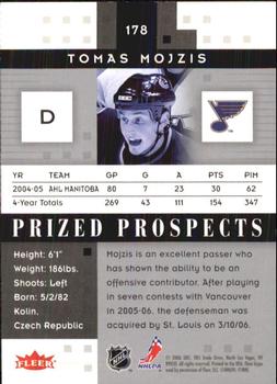 2005-06 Fleer Hot Prospects #178 Tomas Mojzis Back