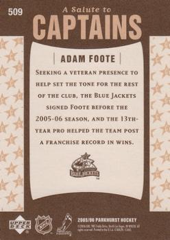 2005-06 Parkhurst #509 Adam Foote Back