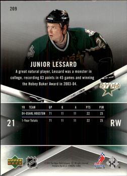 2005-06 SPx #209 Junior Lessard Back