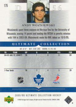2005-06 Upper Deck Ultimate Collection #175 Andrew Wozniewski Back