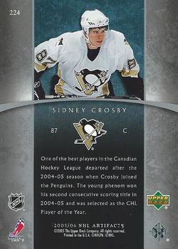 2005-06 Upper Deck Artifacts #224 Sidney Crosby Back