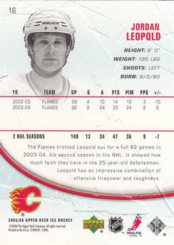 2005-06 Upper Deck Ice #16 Jordan Leopold Back