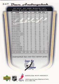 2005-06 Upper Deck MVP #347 Dave Andreychuk Back