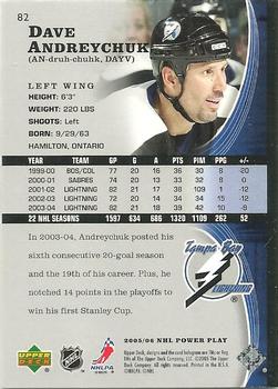2005-06 Upper Deck Power Play #82 Dave Andreychuk Back