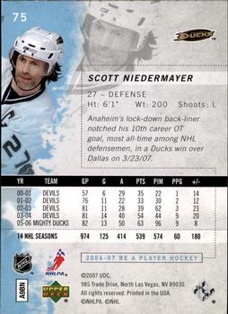 2006-07 Be A Player #75 Scott Niedermayer Back