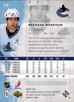 2006-07 Be A Player #79 Brendan Morrison Back