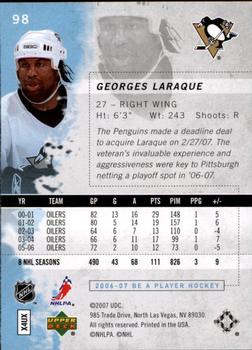 2006-07 Be A Player #98 Georges Laraque Back