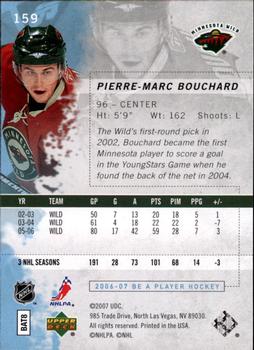 2006-07 Be A Player #159 Pierre-Marc Bouchard Back