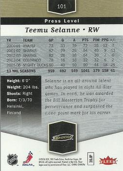 2006-07 Flair Showcase #101 Teemu Selanne Back
