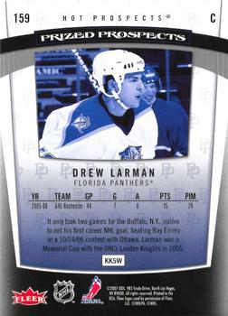 2006-07 Fleer Hot Prospects #159 Drew Larman Back