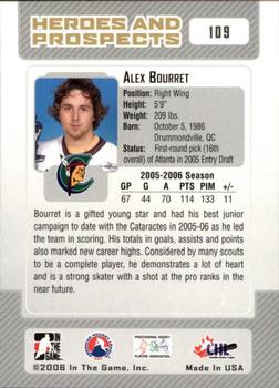 2006-07 In The Game Heroes and Prospects #109 Alex Bourret Back