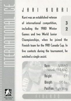 2006-07 In The Game Used International Ice #32 Jari Kurri Back