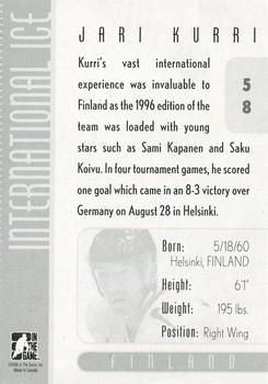 2006-07 In The Game Used International Ice #58 Jari Kurri Back