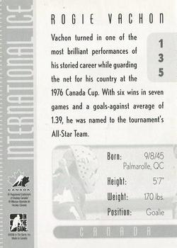 2006-07 In The Game Used International Ice #135 Rogie Vachon Back