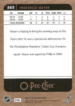 2006-07 O-Pee-Chee #365 Frederick Meyer Back