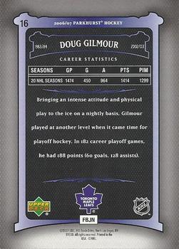 2006-07 Parkhurst #16 Doug Gilmour Back