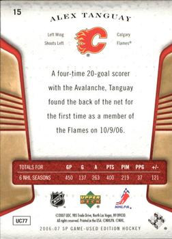 2006-07 SP Game Used #15 Alex Tanguay Back