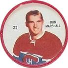 1960-61 Shirriff Coins #23 Don Marshall Front