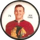 1960-61 Shirriff Coins #76 Jack Evans Front