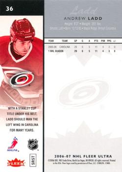 2006-07 Ultra #36 Andrew Ladd Back