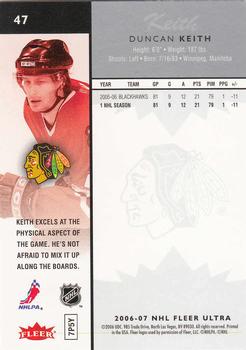 2006-07 Ultra #47 Duncan Keith Back