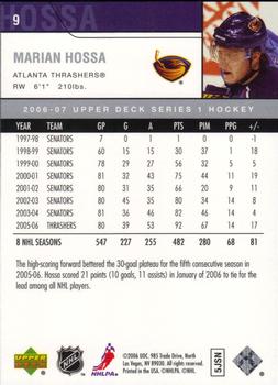 2006-07 Upper Deck #9 Marian Hossa Back
