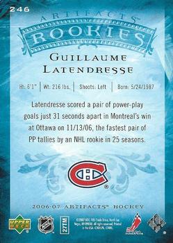 2006-07 Upper Deck Artifacts #246 Guillaume Latendresse Back