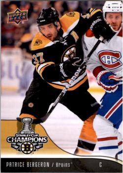 2011 Upper Deck Boston Bruins Stanley Cup Champions #1 Patrice Bergeron Front