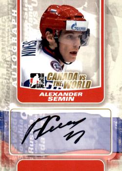 2011-12 In The Game Canada vs. The World #A-AS Alexander Semin Front