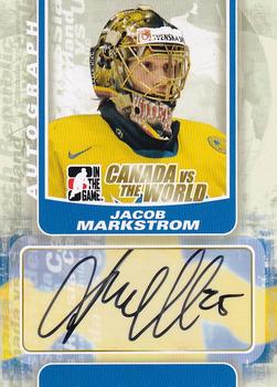 2011-12 In The Game Canada vs. The World #A-JM Jacob Markstrom Front