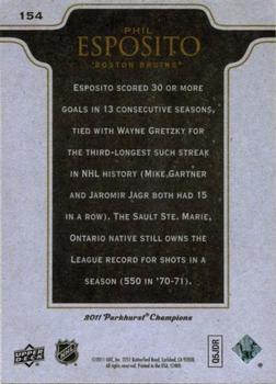 2011-12 Parkhurst Champions #154 Phil Esposito Back