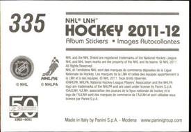 2011-12 Panini Stickers #335 Roberto Luongo Back