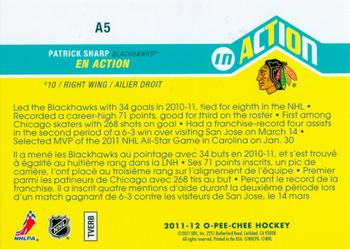 2011-12 O-Pee-Chee - In Action #A5 Patrick Sharp Back