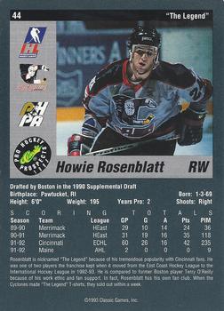 1993 Classic Pro Prospects #44 Howie Rosenblatt Back