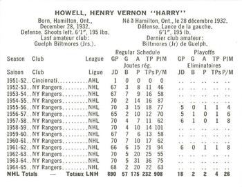 1965-66 Coca-Cola NHL Players #NNO Harry Howell Back